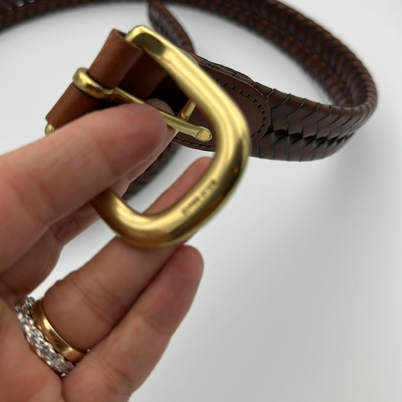 coach braided leather belt size 34 - Picture 4 of 6